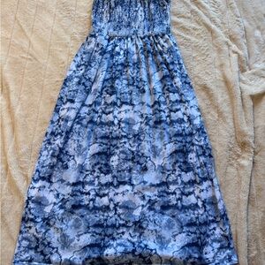 Bobbie Brooks Tie-Dye Blue and White Dress